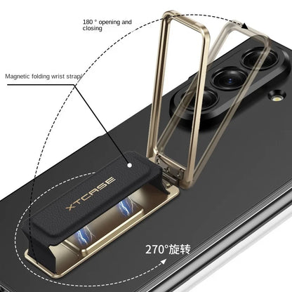 Luxury Magnetic Kickstand Case with Strap