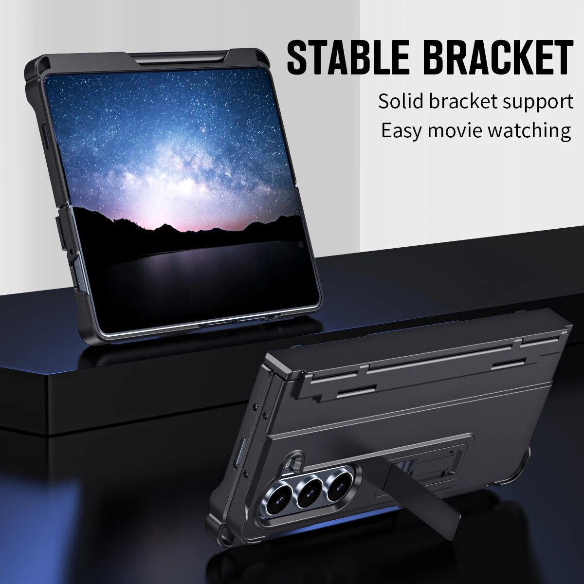 Shockproof Case With Screen Protection Touch Pen & Kickstand For Galaxy Z Fold 5