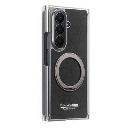 Magnetic Leather Ring Stand Case