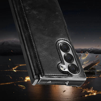 Vintage Leather Magnetic Case for Galaxy Z Fold