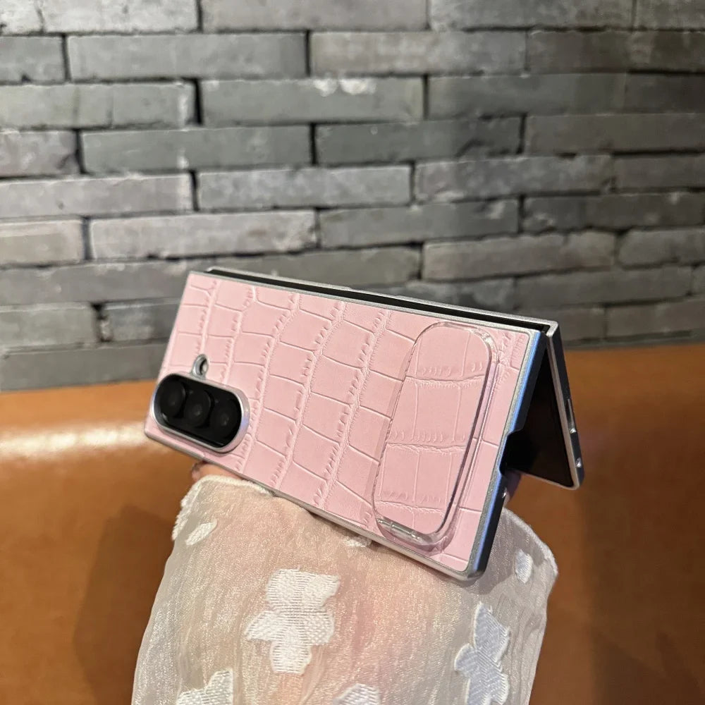 Luxury Crocodile Texture Kickstand Case