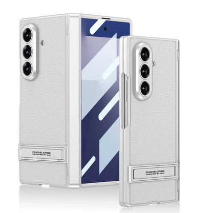 Magnetic Kickstand Leather Case For Z Fold 7