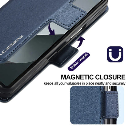 Leather Wallet Case with Card Holder & Kickstand