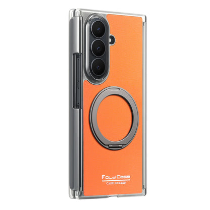 Magnetic Leather Ring Stand Case