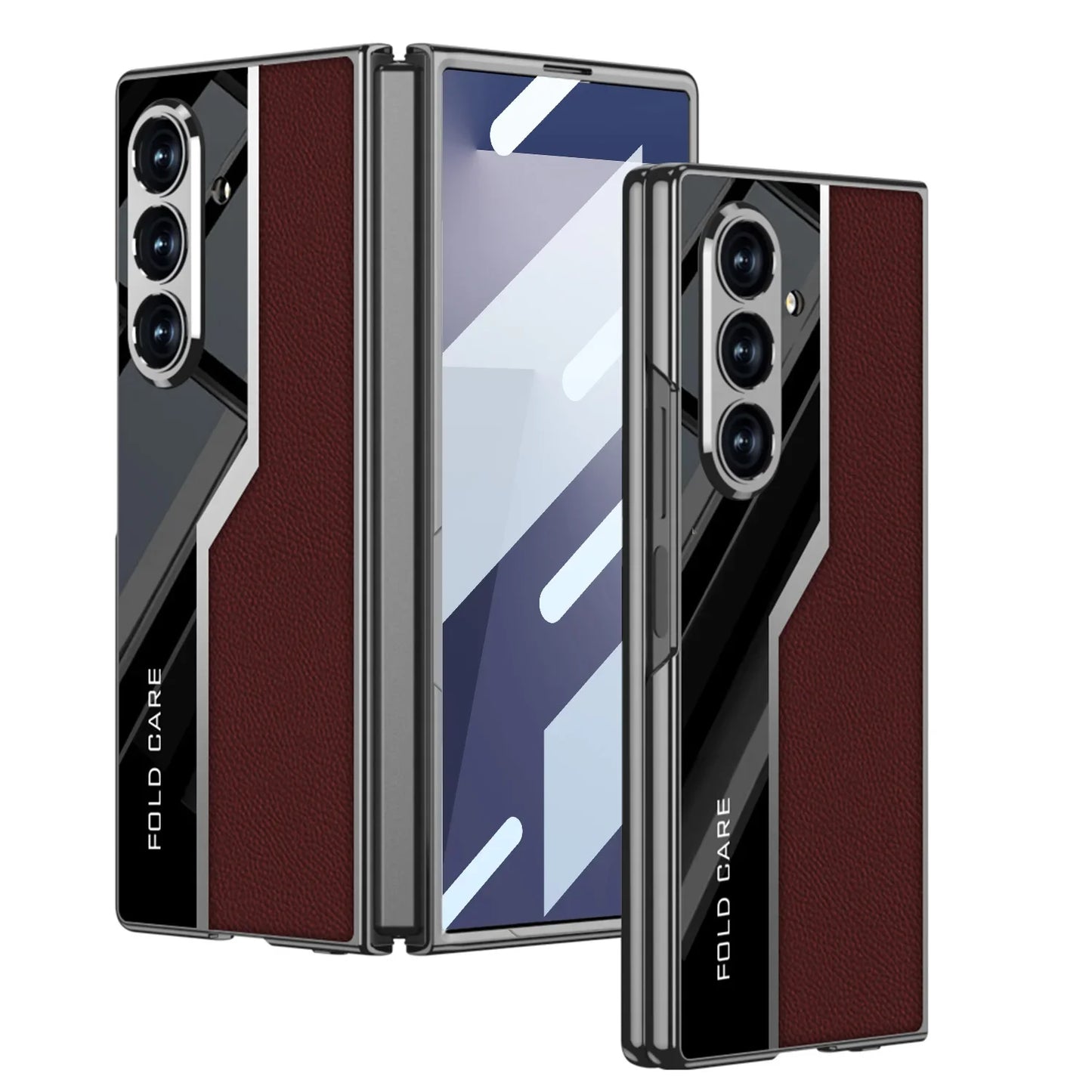 Luxury Leather Case with Hinge Protection