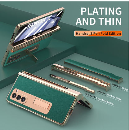 Leather Kickstand Pen Slot Case + FREE PEN - Z Fold 5