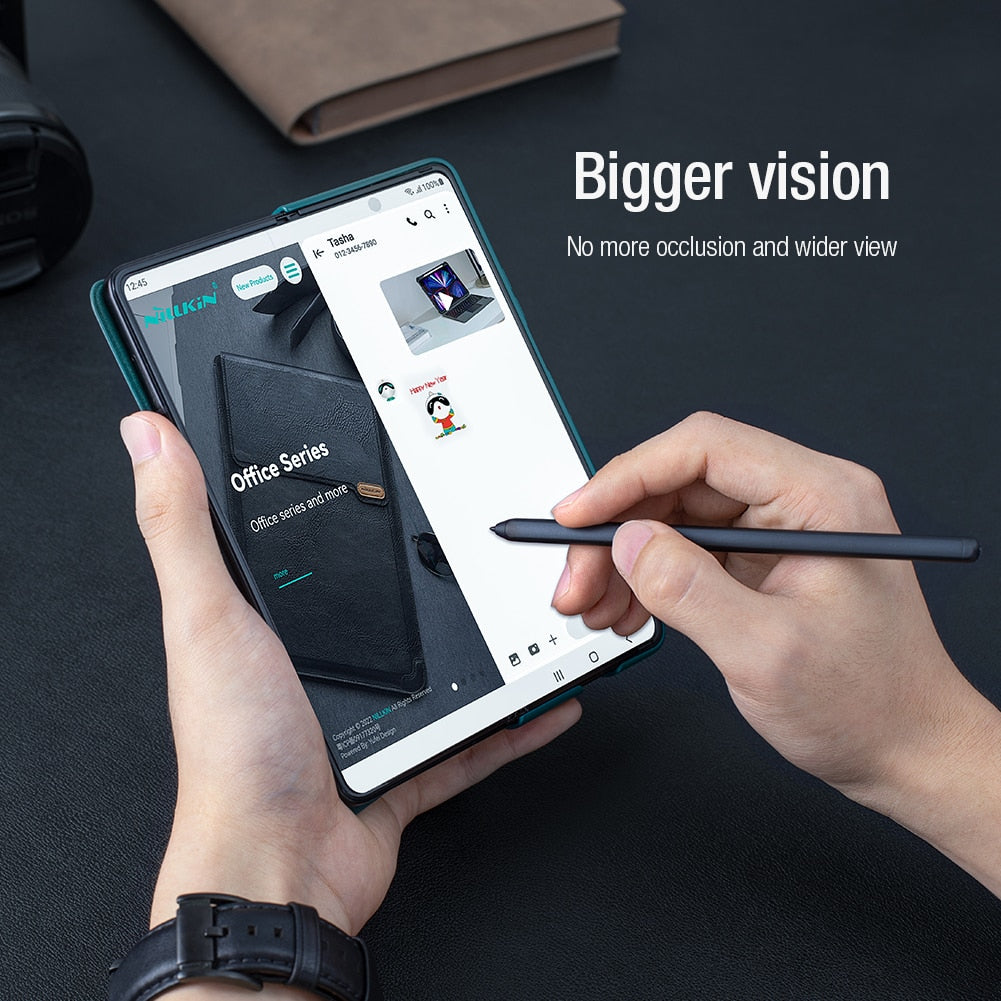 Luxury Leather Case With Pen Holder For Samsung Galaxy Z Fold 4