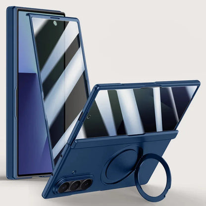 Magnetic Ring Stand Case with Screen Protection